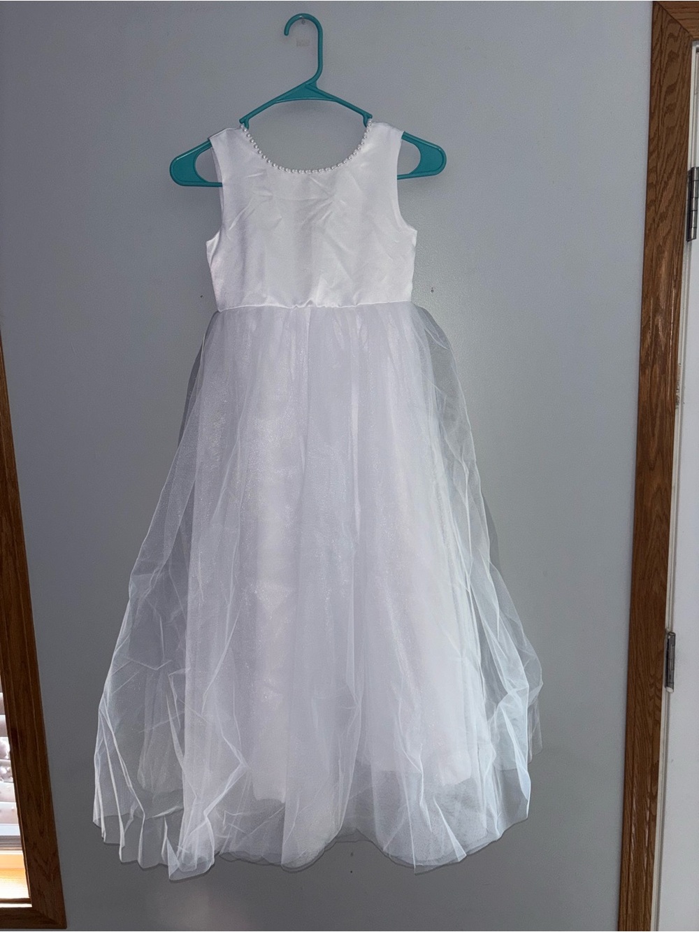White Tulle Flower Girl Dress